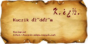 Kuczik Ádám névjegykártya